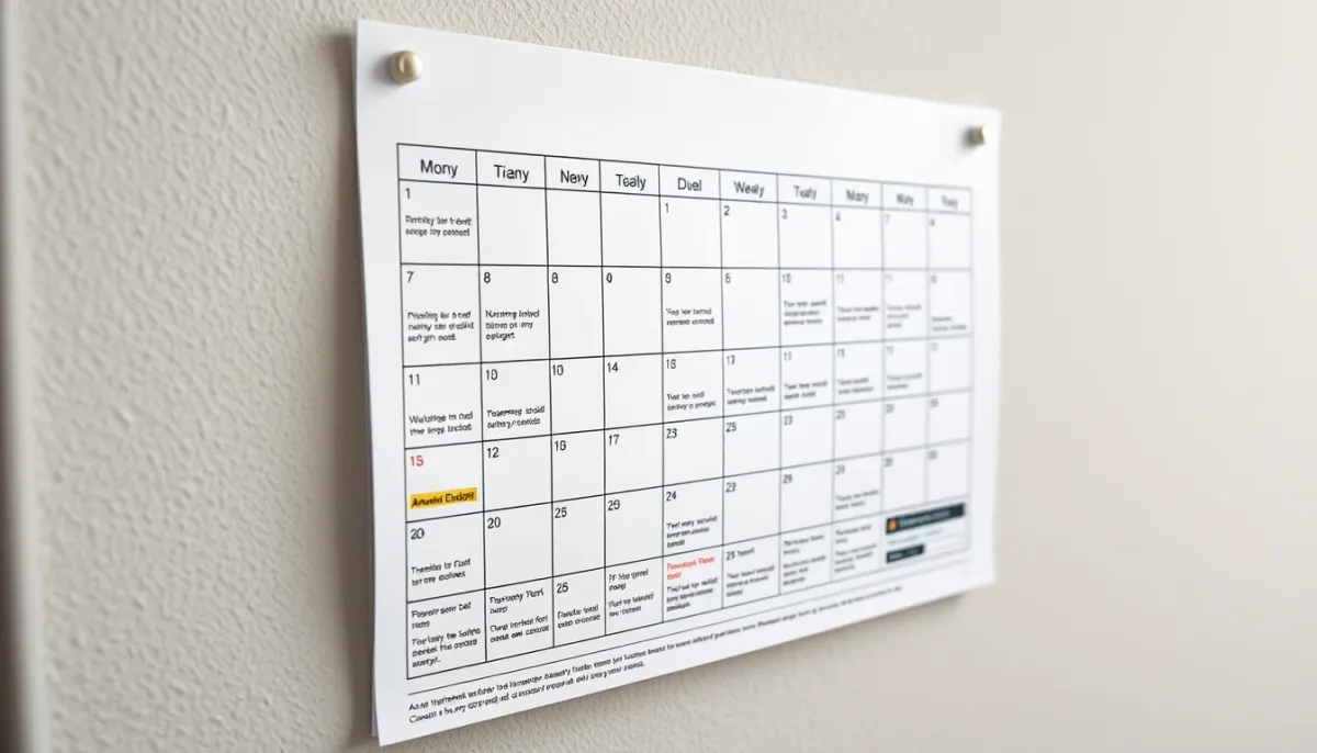 Calendrier d'entretien annuel pour une pompe à chaleur