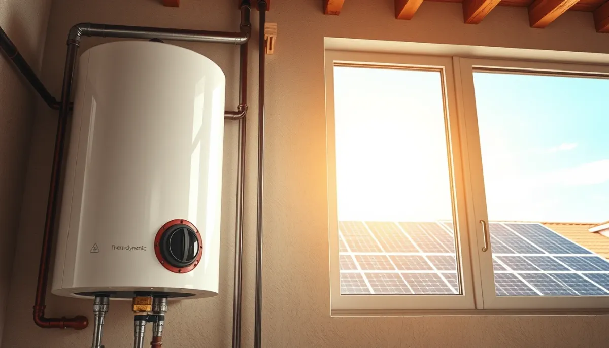 Installation d'un chauffe-eau thermodynamique couplé à des panneaux photovoltaïques