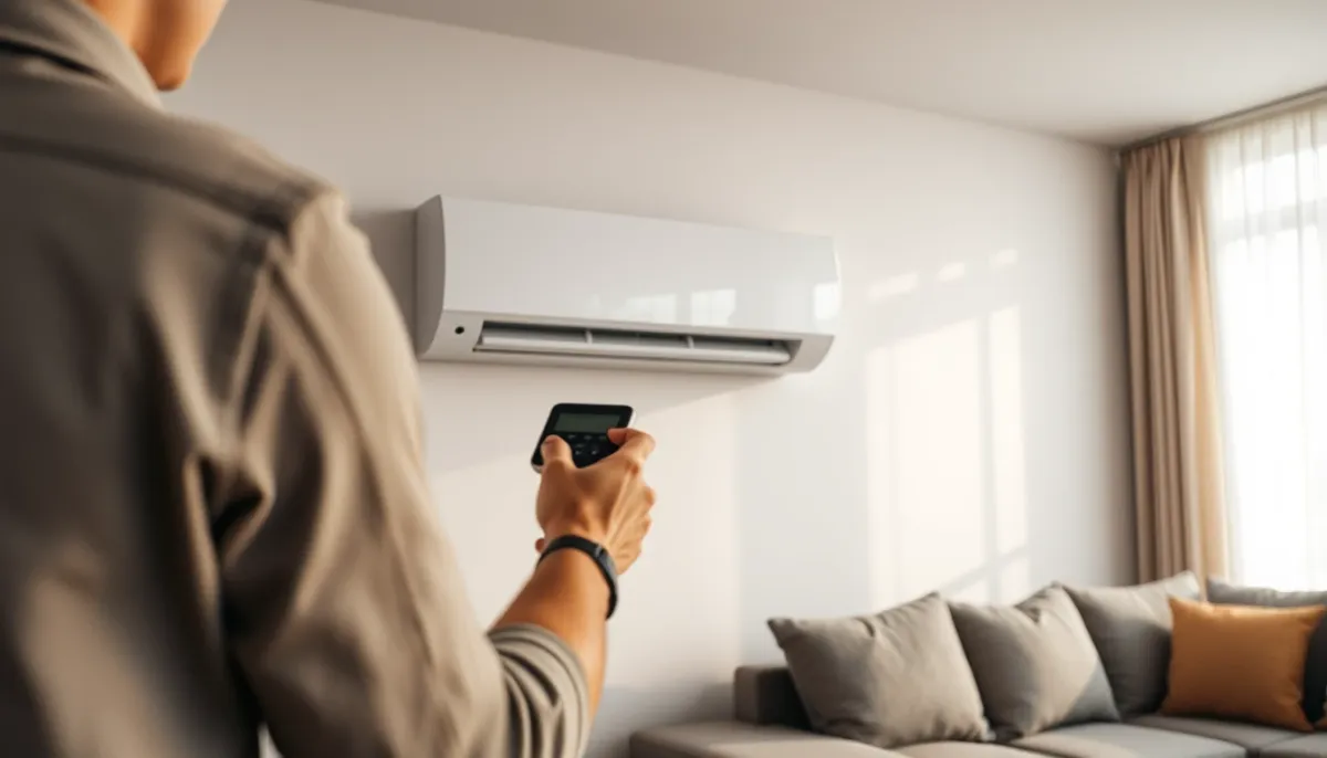 Utilisation de la télécommande d'une climatisation réversible Mitsubishi dans un salon