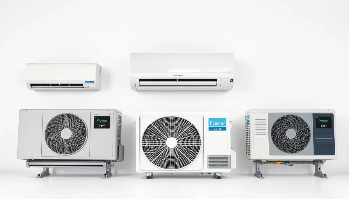 Comparatif de trois unités intérieures de climatisation réversible de marques différentes
