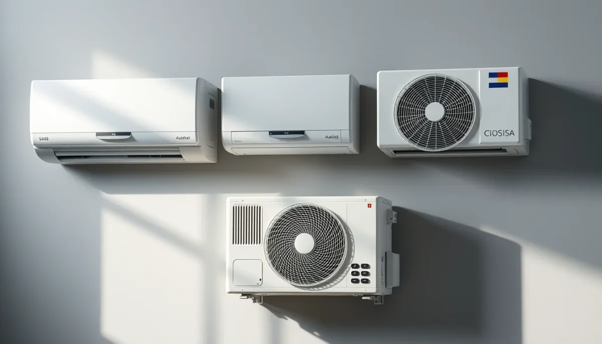 Comparatif de trois unités intérieures de climatisation réversible