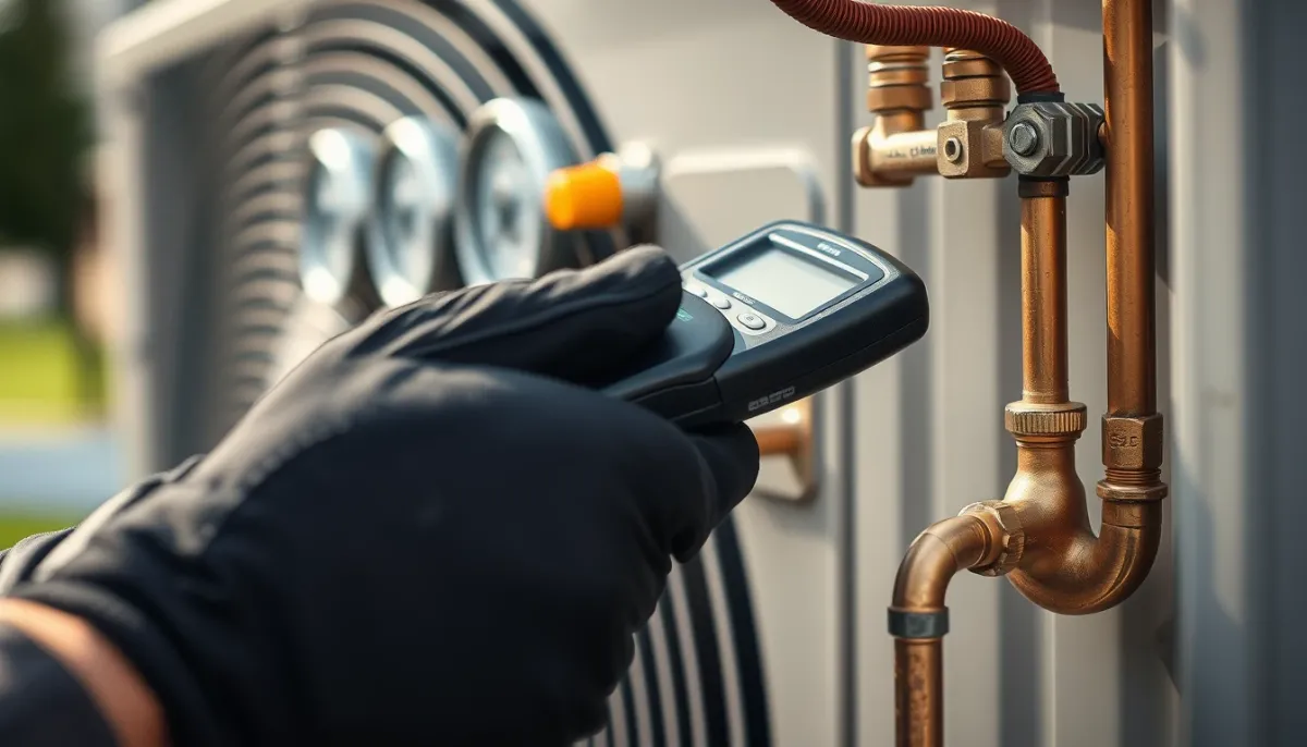 Détection électronique d'une fuite de gaz sur les raccords cuivre d'une climatisation