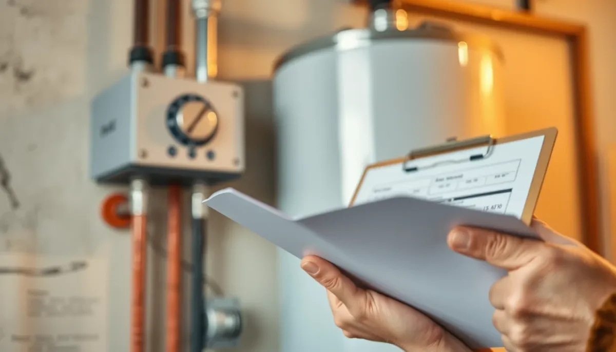 Technicien vérifiant l'installation d'un chauffe-eau thermodynamique