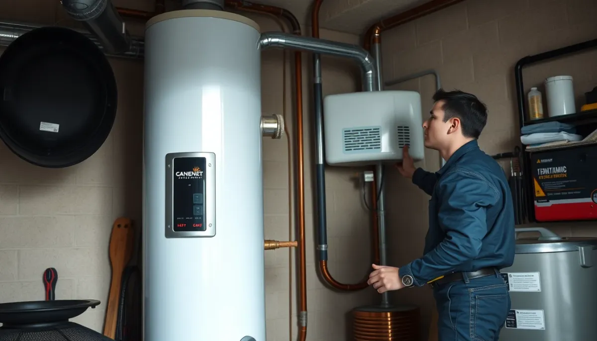 Installation d'un chauffe-eau thermodynamique 200 litres par un professionnel