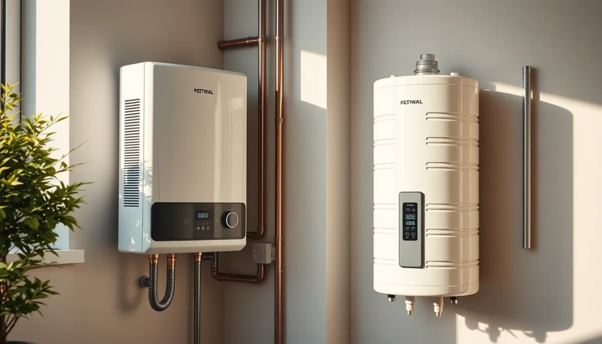 Chauffe-eau thermodynamique split avec unité extérieure et ballon intérieur