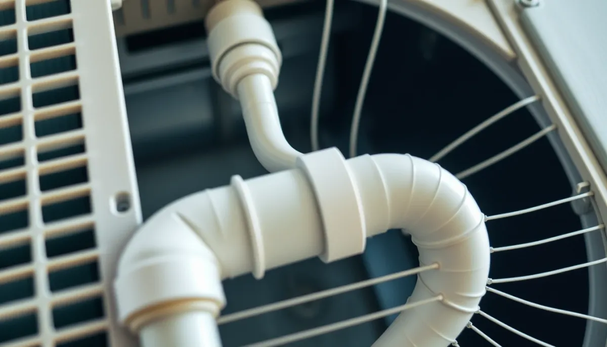 Climatiseur bien entretenu avec filtre propre et tuyau d'évacuation dégagé