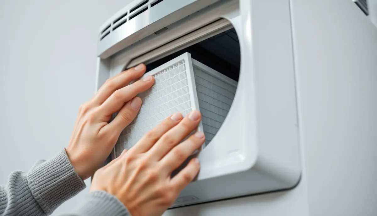 Nettoyage du filtre à air d'un chauffe-eau thermodynamique