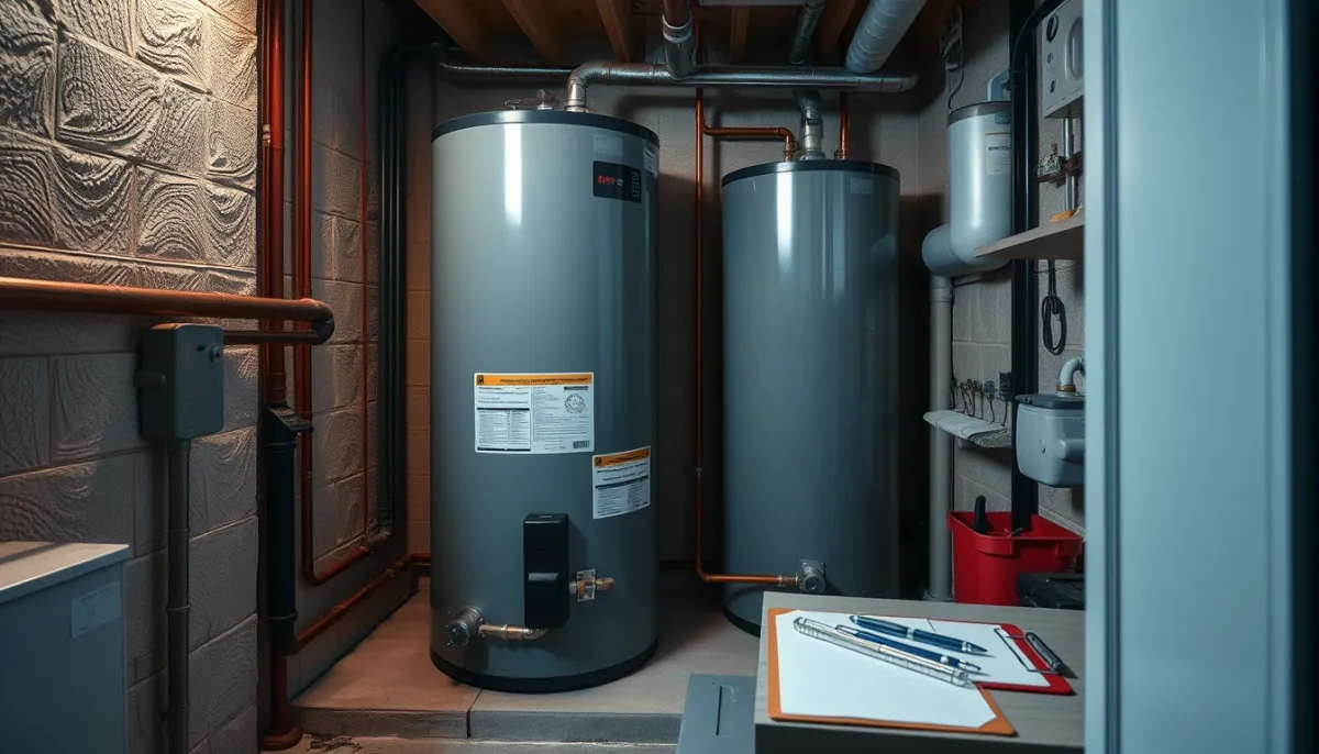 Chauffe-eau thermodynamique entretenu dans un local propre avec un carnet d'entretien à proximité