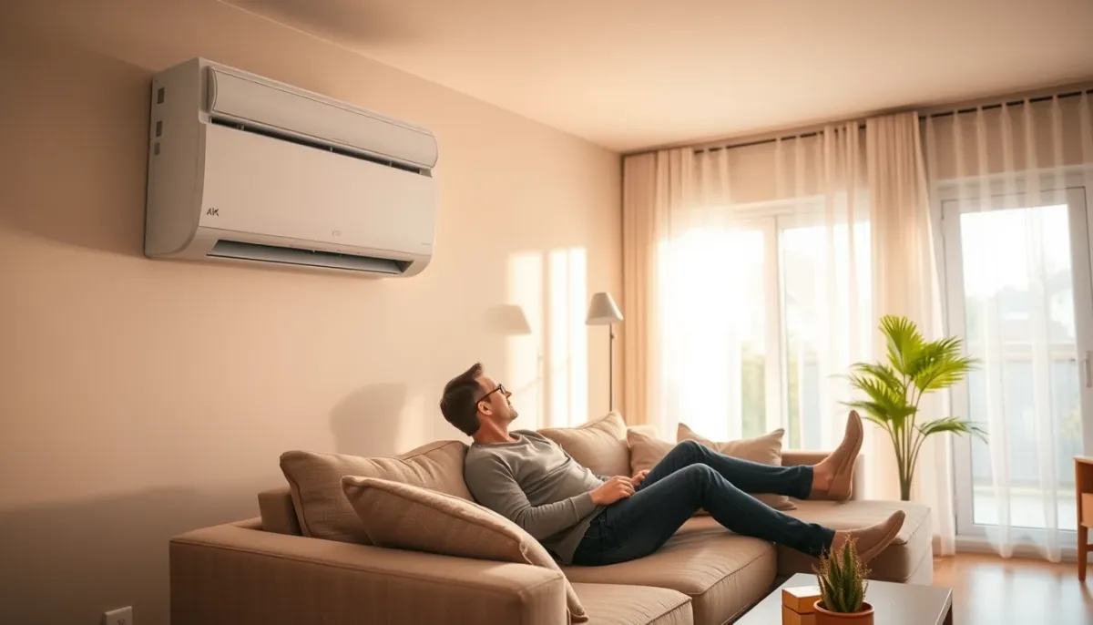 Confort au quotidien avec une PAC air/air dans un salon