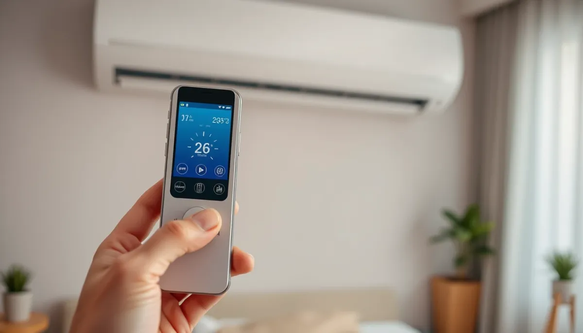 Télécommande de climatisation et application de réglage de température
